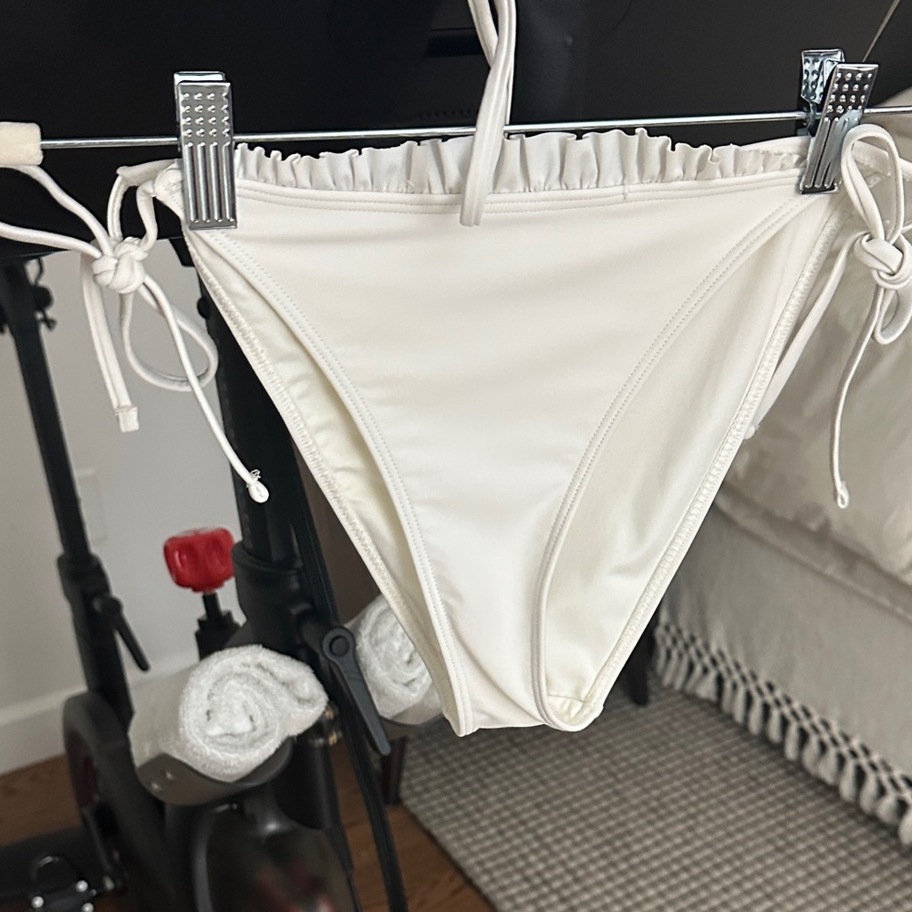 White Ruffled Bikini Set - Picture 2 of 2